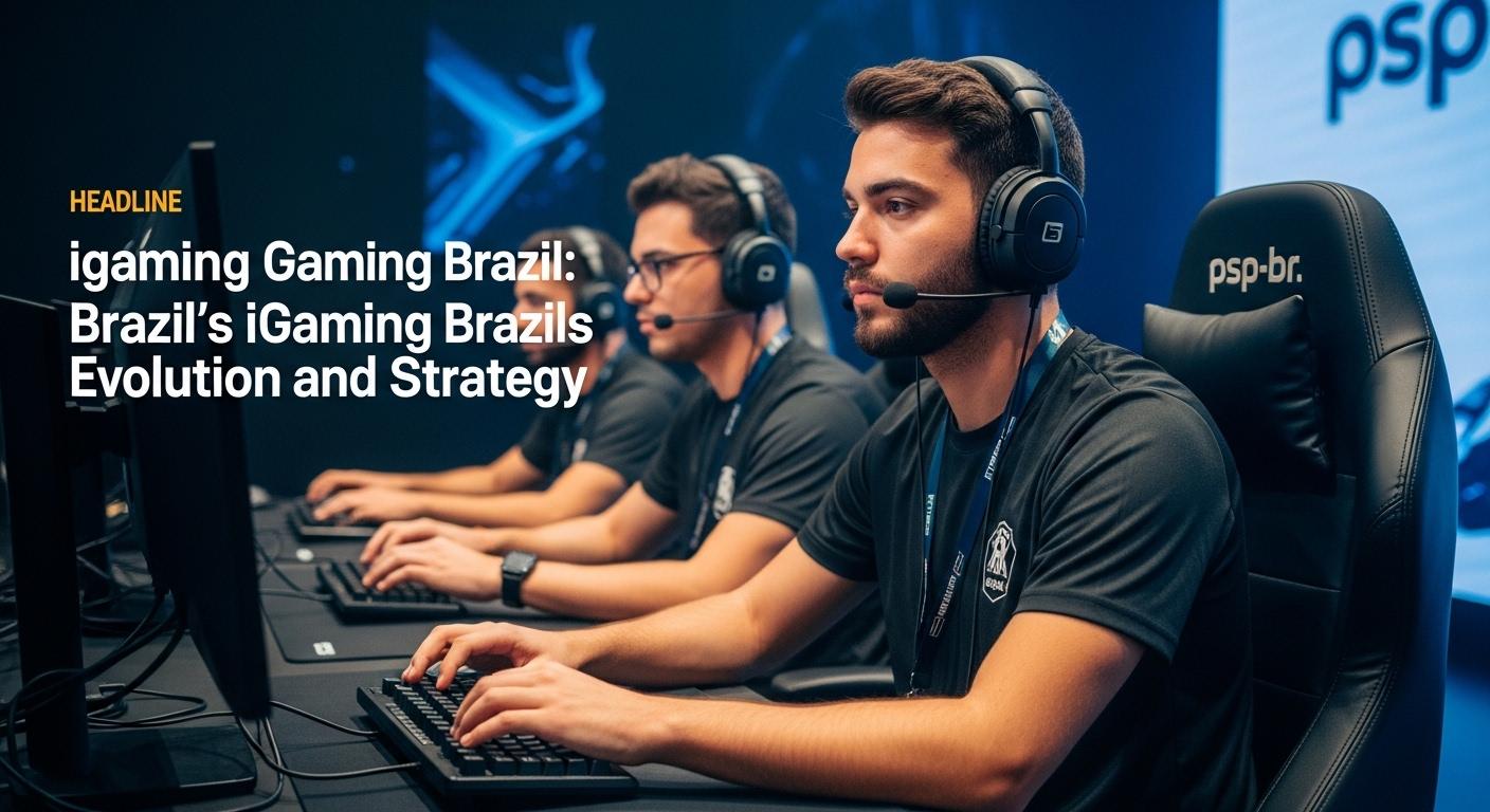 Brazilian igaming market scene with diverse players and regulatory imagery