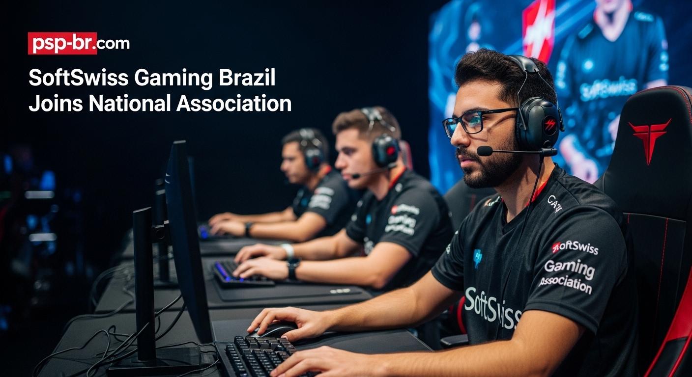 SoftSwiss Gaming Brazil branding in a Brazilian gaming setup signaling regulatory alignment