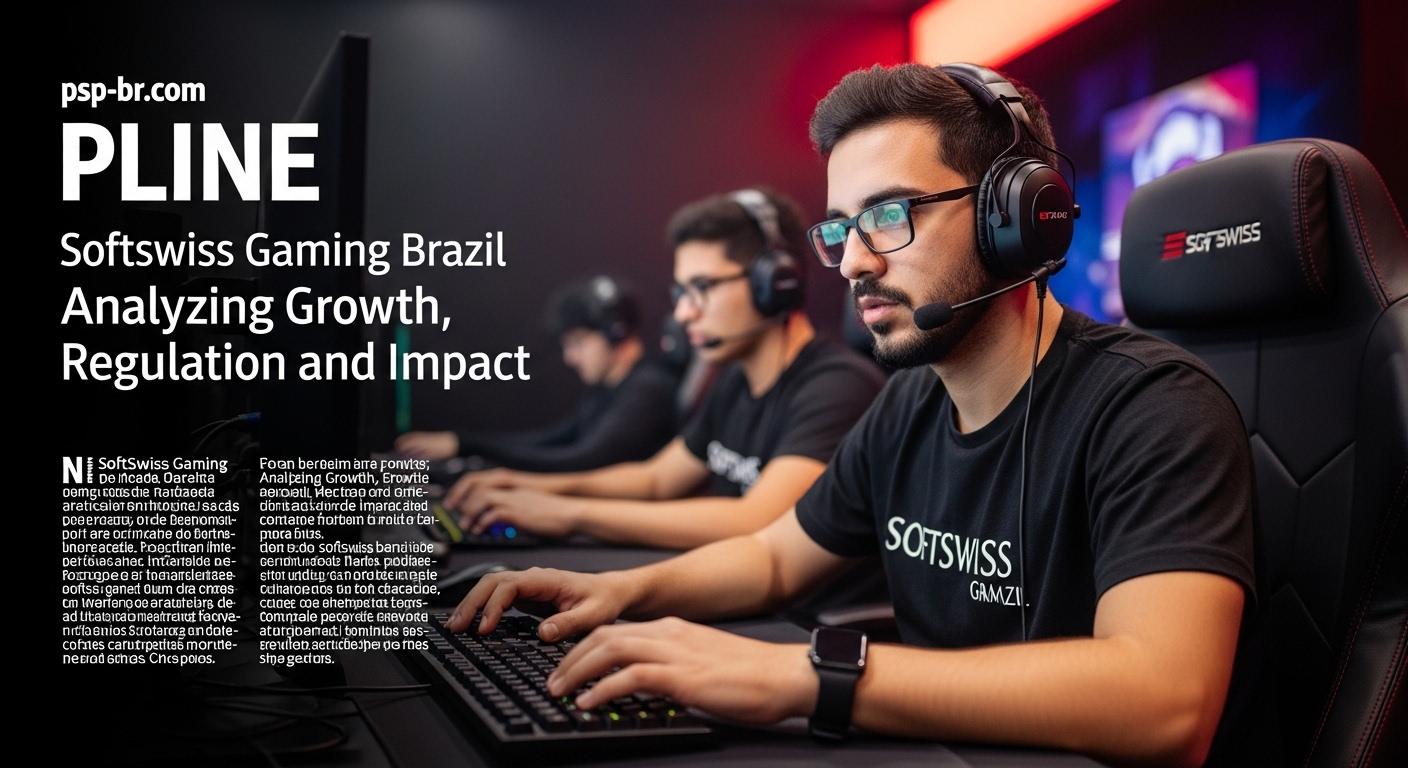 Illustration showing SoftSwiss Gaming Brazil branding integrated with a Brazilian online gaming interface.