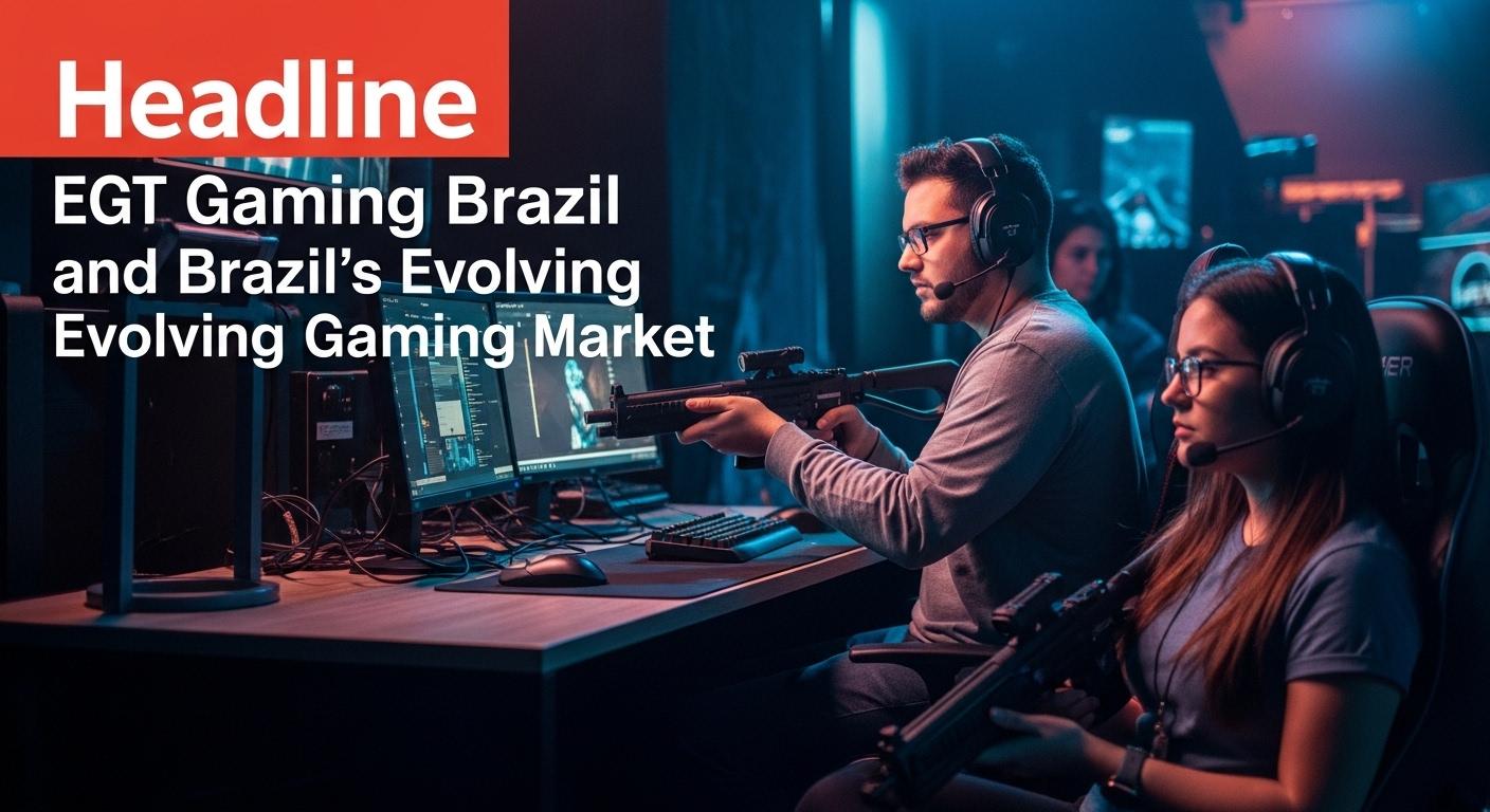 Brazilian gaming market analysis team reviewing growth charts in a newsroom